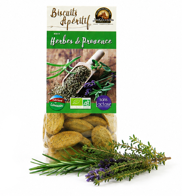 Biscuits apéritifs aux herbes de Provence
